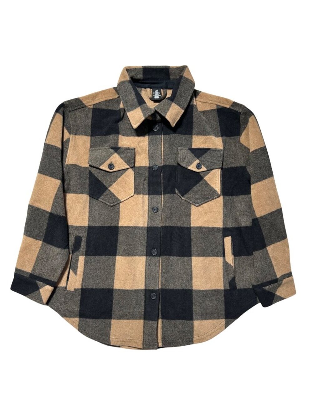 Woolx Sawyer Men's Sz  Medium Plaid Flannel Shirt Merino Wool Blend Black